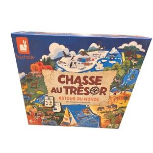 Janod Hachette CHASSE AU TRESOR Treasure Hunt Around the World Board Game 6+